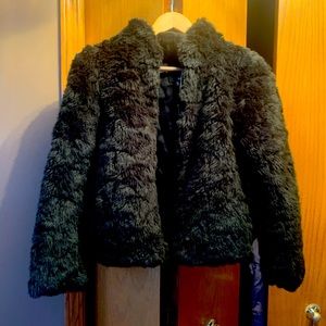 Wilfred Free Black Faux Fur Coat